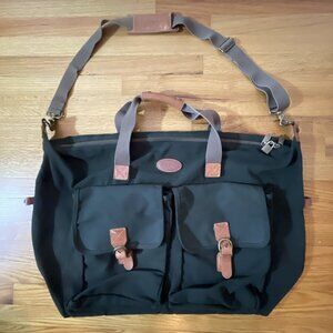 Vintage DAKOTA by TUMI Duffel Bag Weekender  Canvas Genuine Leather Large Green